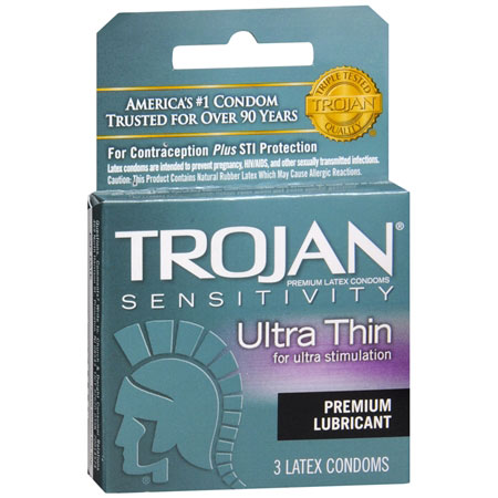 Trojan Sensitivity Ultra Thin Lubricated Premium Latex Condoms