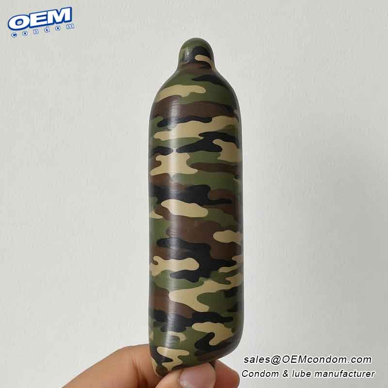 camouflage fully printed condom