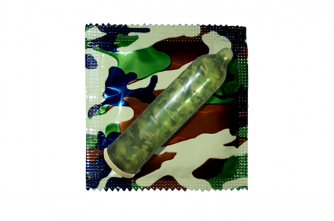 Camouflage Condoms with ALL Over Print on latex