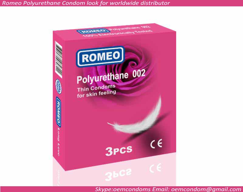 Romeo brand non latex polyurethane 002 condom