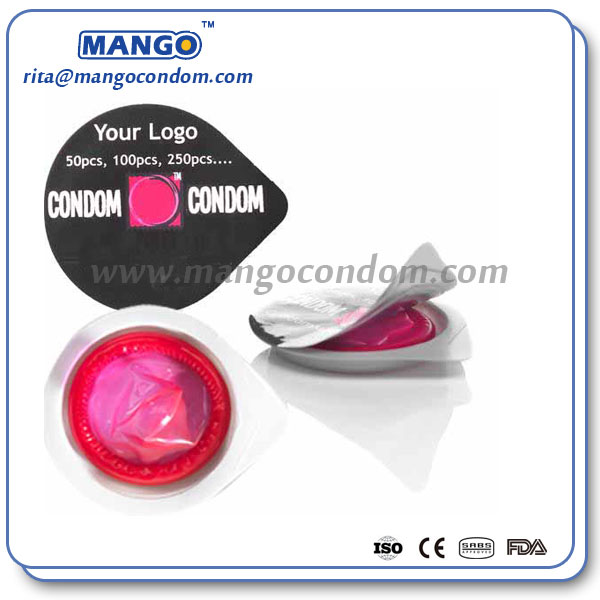 buttercup custom design condom for promotion