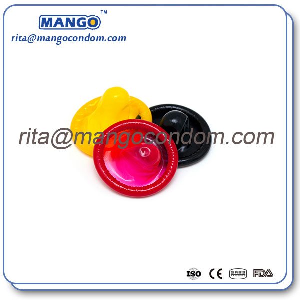 Red Yellow Black colored condom
