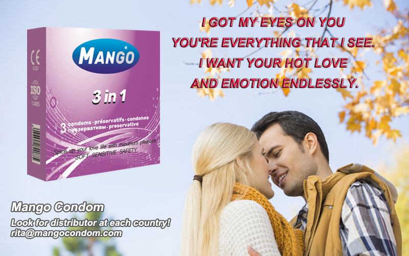 Mango brand condom,contoured condom,3in1 condom