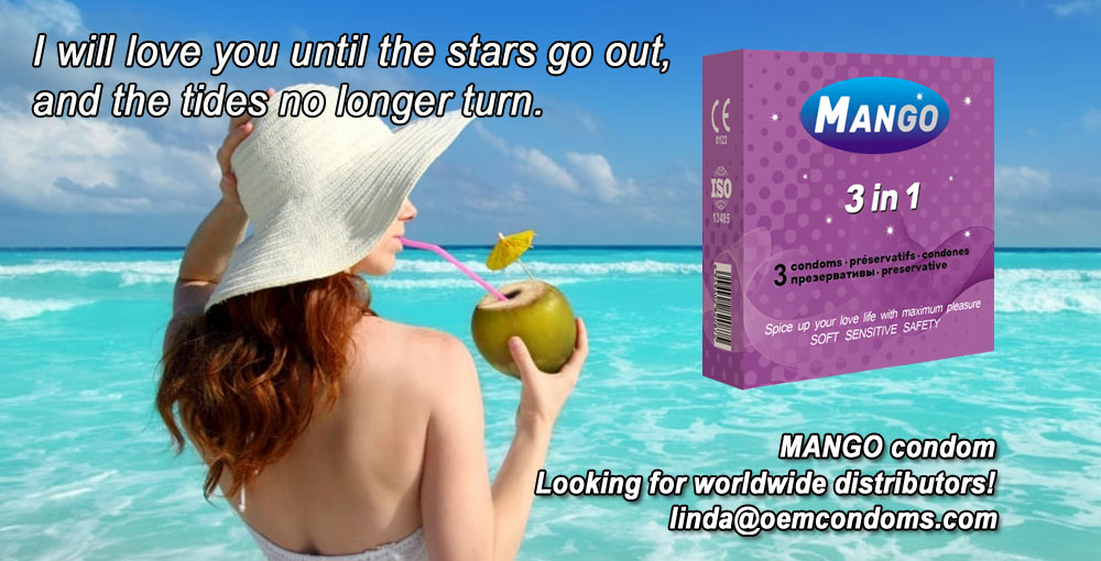 MANGO brand condom, MANGO 3 in 1 condom manufacturer, custom brand condom supplier