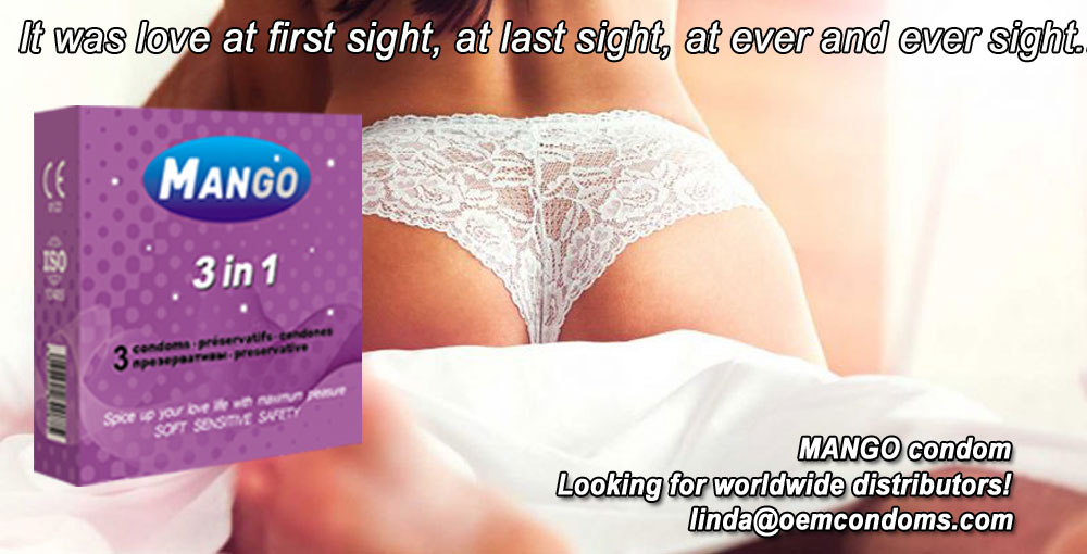 MANGO condom, MANGO 3 in 1 condom supplier, contoured condom manufacturer