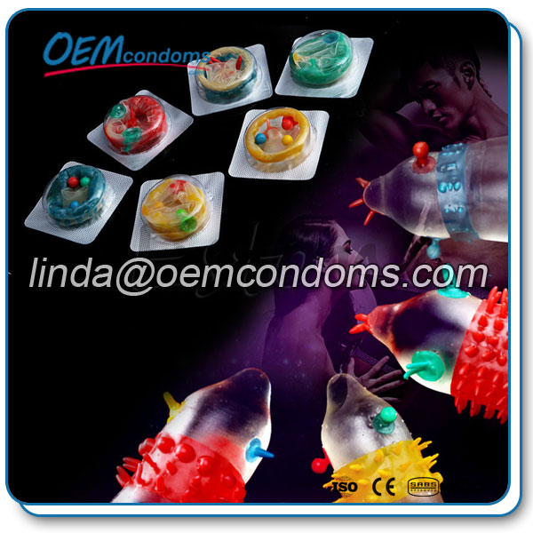 Spike condom for extra performance.