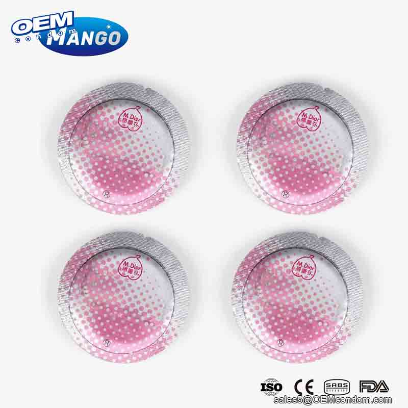 Round shape foil condom look more attractive and fashion