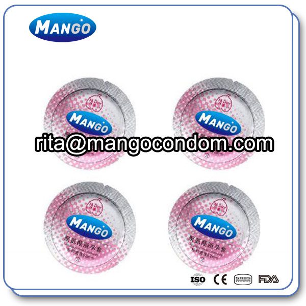fashion condom,attractable condom package,round foil shape condom