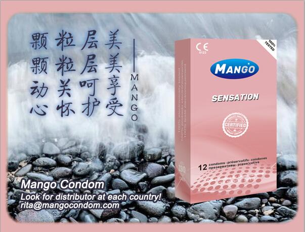 Dotted condom producer Mango brand condom look for distributors