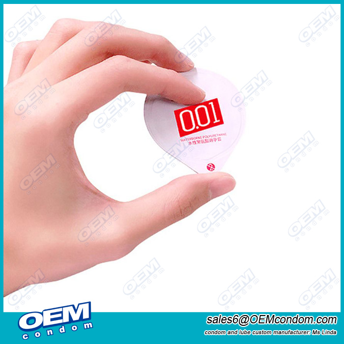 Ultra Thin Lubricated Condoms for men, 0.01mm OEM logo Condom