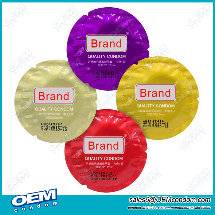 Round foil condom manufacturer, OEM brand condom factory, Circular condom producer