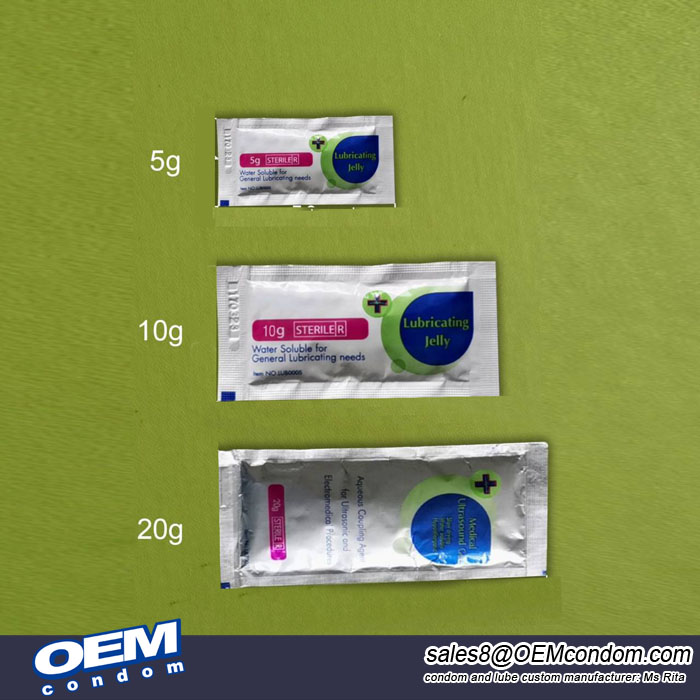 Custom 5ml sachet lubricant for condom use
