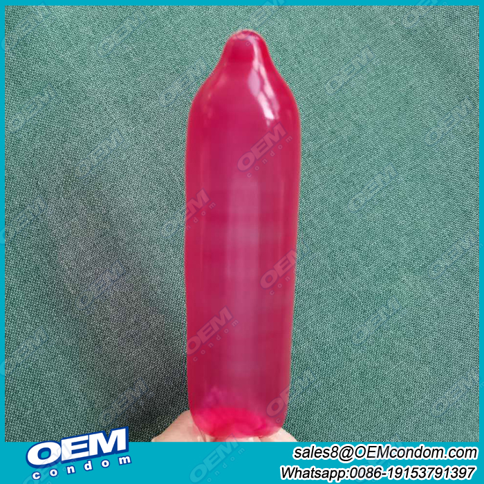 Private label condoms with red color