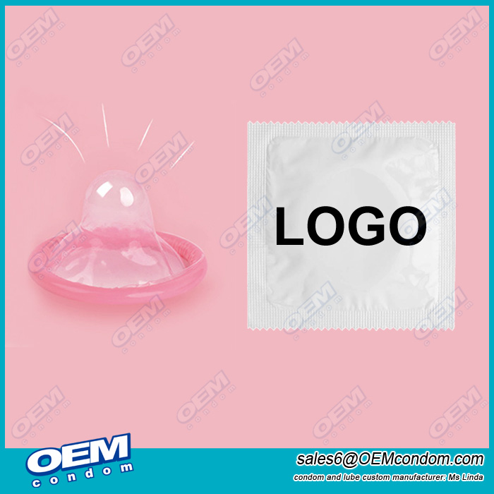 OEM pink condom manufacturer, custom logo pink condoms