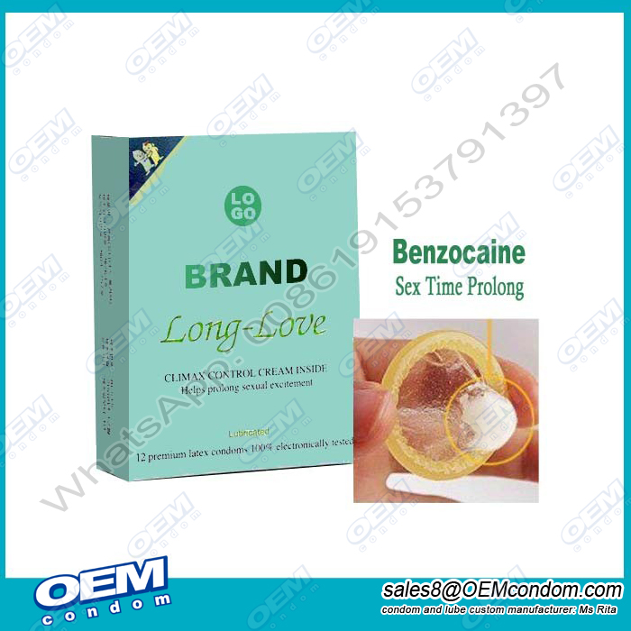 Benzocaine delay condom