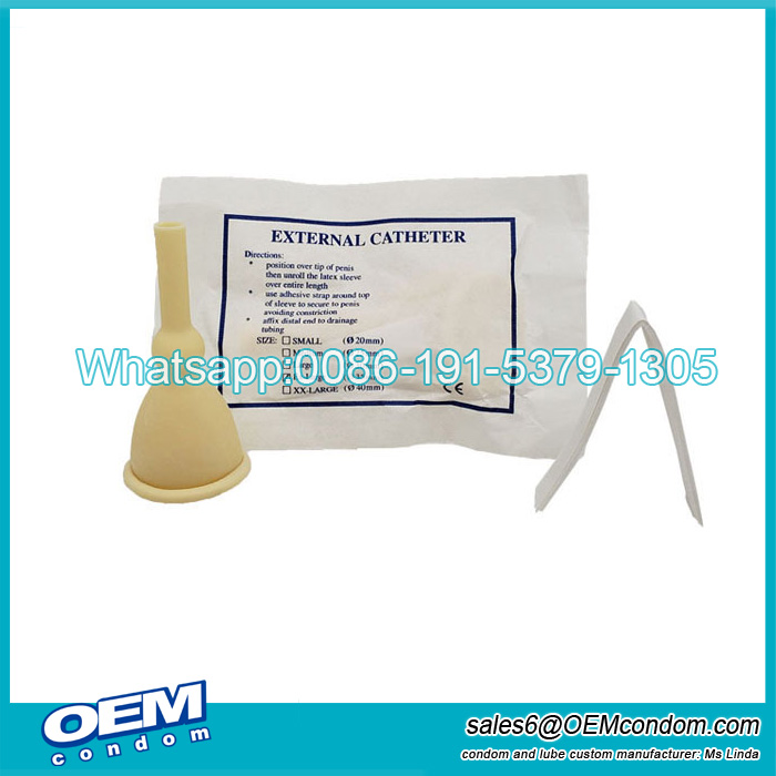 Disposable condom urine collector latex external catheter