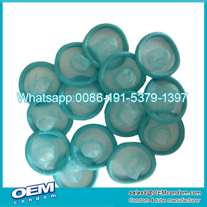 Blue Coloured Plain Condoms Custom Condom Factory