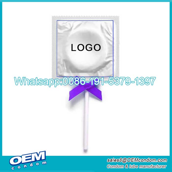 custom logo lollipop promotion condom