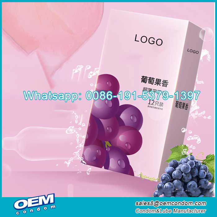 grape flavored condoms with private logo