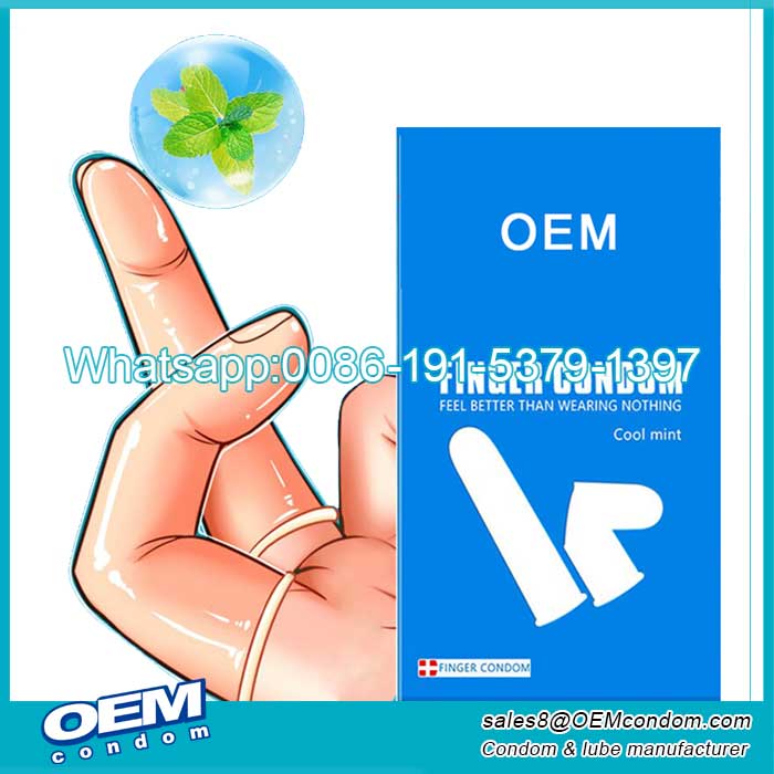 OEM logo finger condom