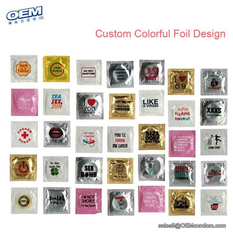 custom condom foil packaging designs wholesale suppliers