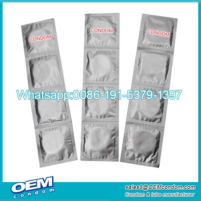 Custom plain aluminium package condoms