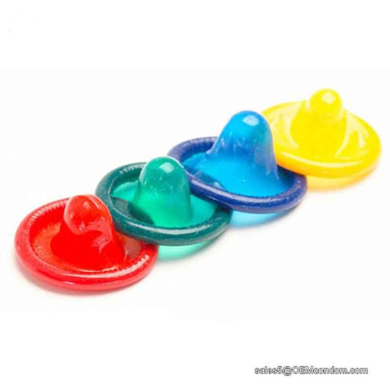 Funny color natural latex color condom real feel